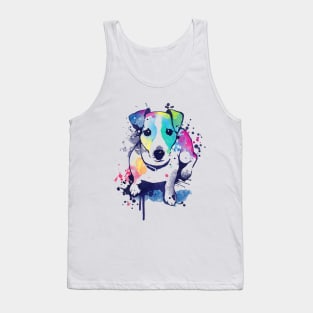 watercolor dog Tank Top